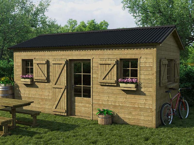 Shed with Coroline Onduline roof sheets