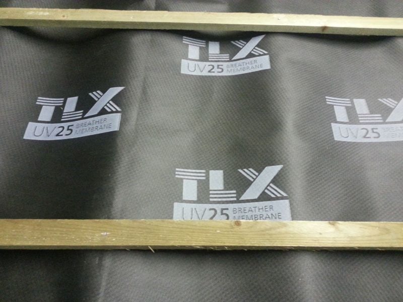Closeup of TLX UV25 breather membrane.