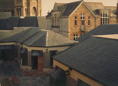 Four different Delabole slate roofs in Cornwall