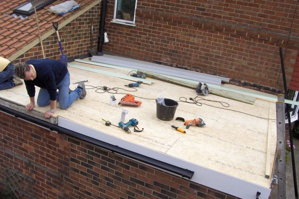 fitting edge trims for a fibreglass roof