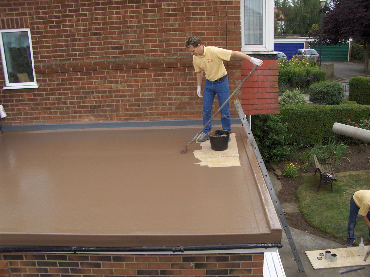 topcoating for fibreglass roof