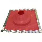DEKTITE Diverter Red Silicone Pipe Flashing for Metal Roofs