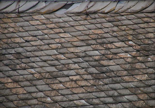 Old roof with a leak