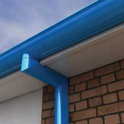 blue guttering