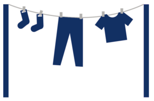 Clothes drying on a washing line