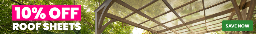 10% off polycarbonate and PVC roof sheets