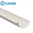 Lindab 100mm Antique White Polyester Painted Half Round Downpipes & Accessories