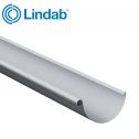 Lindab 125mm Silver Metallic Polyester Painted Half Round Gutters & Accessories
