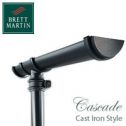 Cascade Black 112mm Roundstyle Gutter & Downpipe
