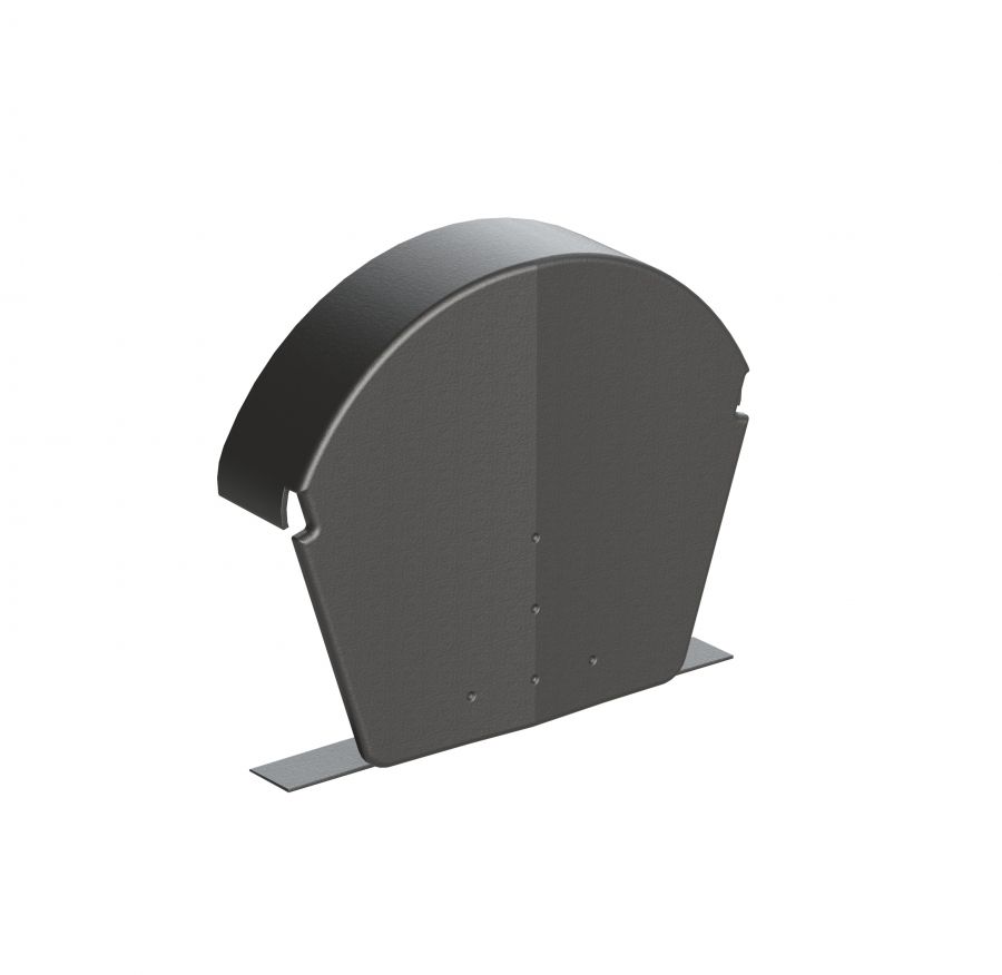 Universal Dry Verge Half Round Ridge End Cap (Grey) Pack of 2 Roofing