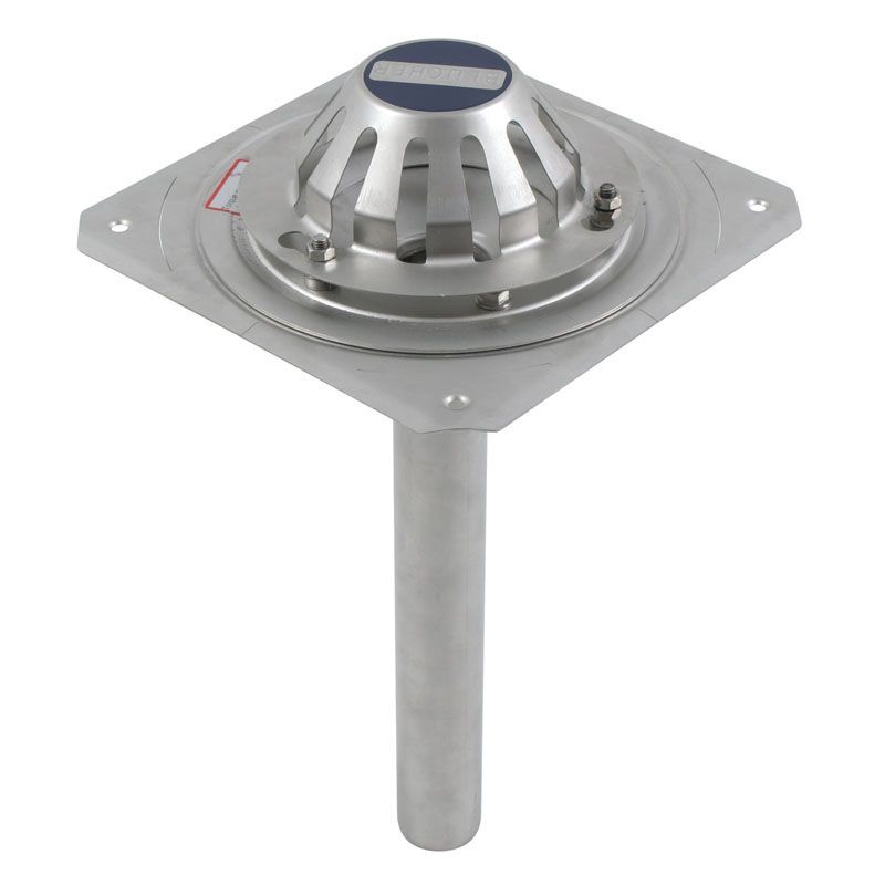 Roof Drain Short Vertical Outlet Stainless Steel 50mm Outlet Roofing