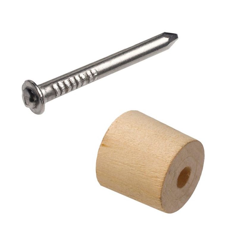 Premier Cast Iron Downpipe Pipe Fixings Nail and Wooden Bobbin