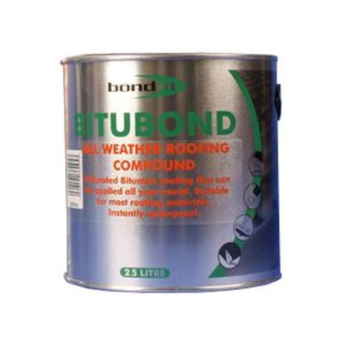 Felt Adhesive for Bitumen Roofing Felts in Black by Bond It 25ltr