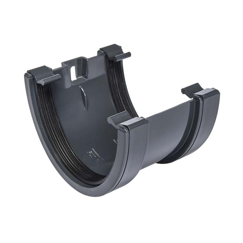 Deepflow Plastic Guttering Union Bracket Anthracite Grey Roofing
