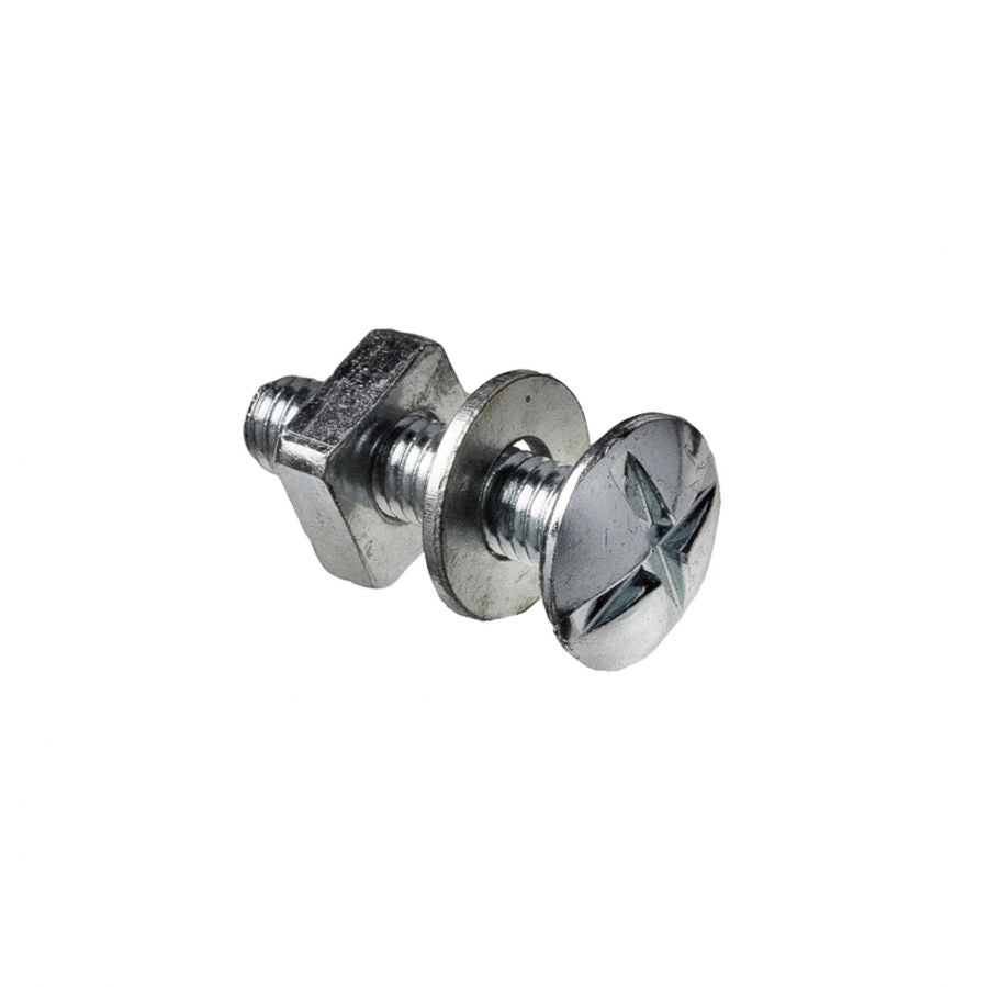 OG Cast Iron M6 x 25mm Bolt, Nut and Washer Zinc Plated Roofing