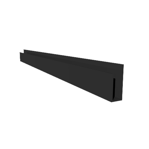 uPVC 'J' Trim (Soffit Board Starter Trim) 5m Black Roofing Superstore