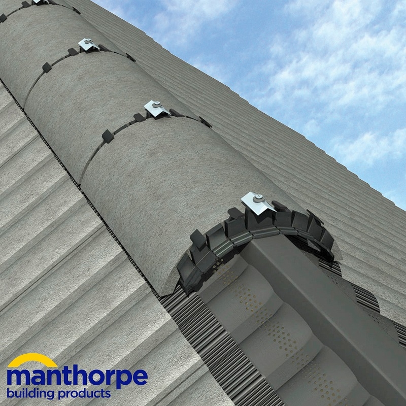 Manthorpe Roll Out Dry Vent Ridge System Black 6m Pack Roofing