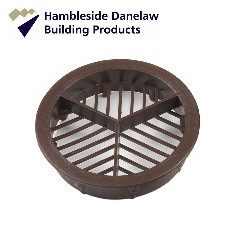 Hambleside Danelaw Round / Circular Soffit Vent in Brown 2,500mm2