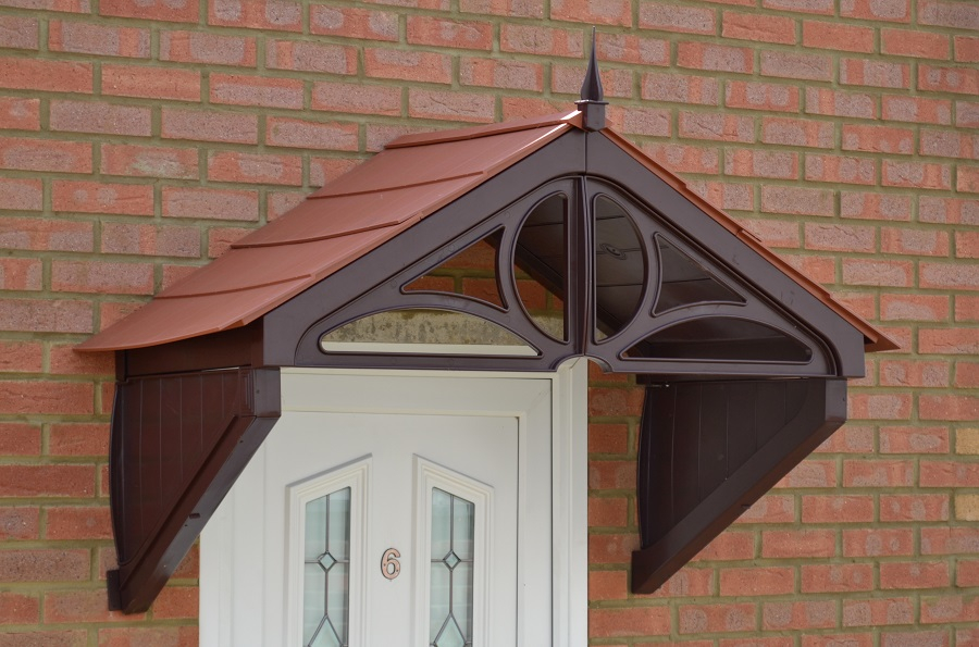 KoverTek Dorchester Canopy with Brown Frame and Terracotta Roof