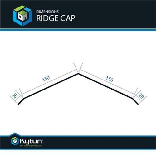 Kytun Ridge Capping Polyester Coated Aluminium Slate Grey - Pack of 5 ...