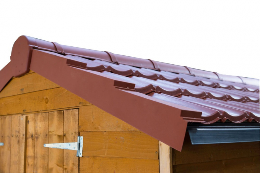 Lightweight Smooth Roof Tile Ridge End Cap - Red Roofing 