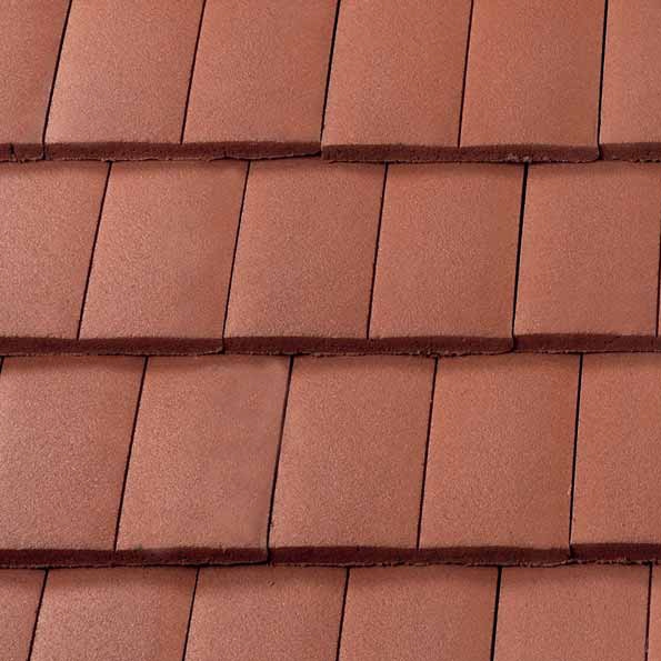 Redland DuoPlain Concrete Interlocking Roof Tile Smooth - Tuscan Red