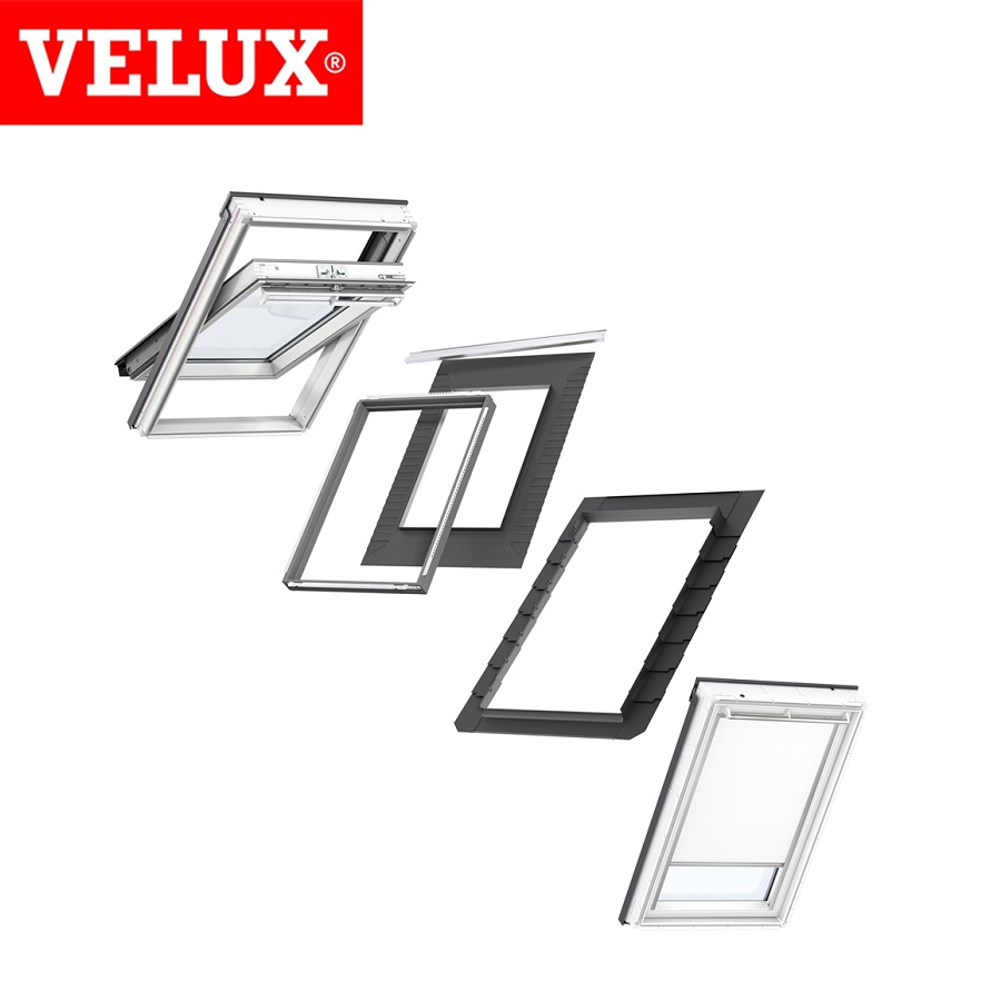 CREAM BLACKOUT PLEATED BLIND for VELUX GGL7 U04 or 804