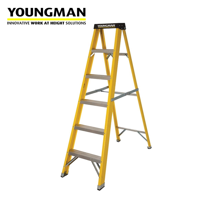 Youngman 7 Tread Swingback S400 GRP Trade Step Ladder BS EN 131