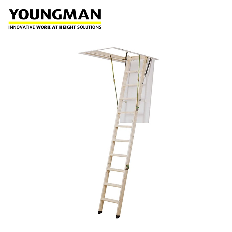 Youngman Click Fix 26 Folding Loft Ladder 3 Section Roofing