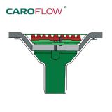 Roof Drain Rainwater Outlet Aluminium Vertical Spigot 100mm Flat Grate