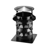 Windkat Metal Chimney Pot / Cowl 180mm (Square Base) - Black