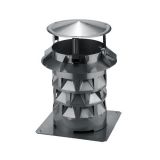 Windkat Metal Chimney Pot / Cowl 300mm (Square Base) - Anthracite