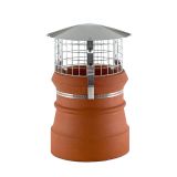 Birdguard Metal Chimney Cowl Round Strap Fix for Solid Fuel - Natural
