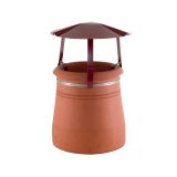 Traditional Raincap Metal Chimney Cowl Round Strap Fix - Terracotta
