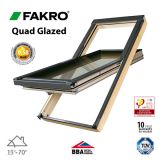 Fakro FTT U8/06 Quad Glazed Window Pine Centre Pivot - 78cm x 118cm