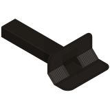 Through Wall Roofdrain Rectangular Pipe 45dg Angle (TPE) - 65 x 100mm