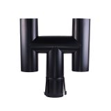 Traditional 'H' Chimney Cowl for Gas Stainless Steel 100mm - Black