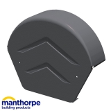Manthorpe SmartVerge uPVC Half Round Ridge End Cap (Grey) - Pack of 2
