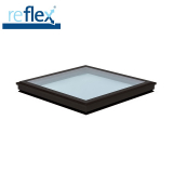 Reflex Fixed Flat Triple Glazed Rooflight Black 1000 x 2000 - Clear Tint